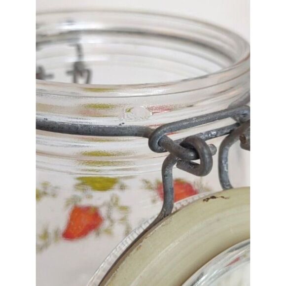 Vintage Arc Spice Of Life Glass Mushrooms and Vegetable Jar Canister 1 L France - Picture 12 of 15